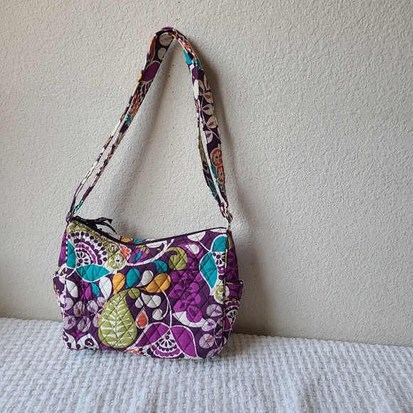 Vera Bradley Handbags - Vera Bradley Purple Floral Quilter Shoulder Bag